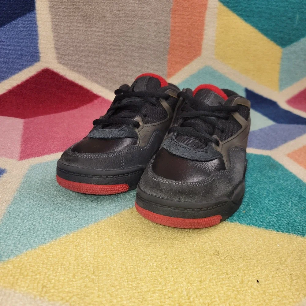 Jordan Stadium‎ 90 Kids Shoes Black Anthracite Red FQ7936-060 Size 12C